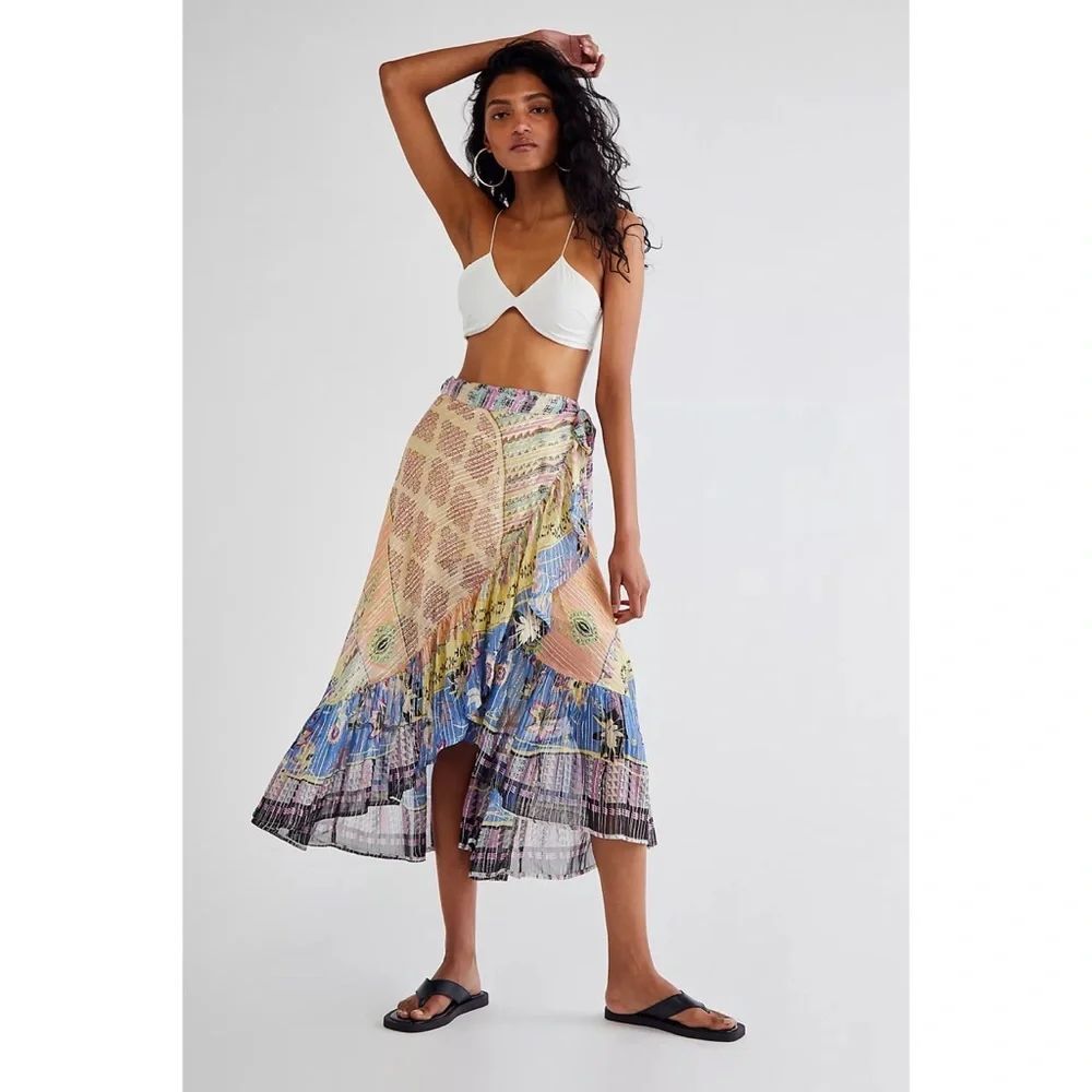 Free People Color My World Wrap Skirt